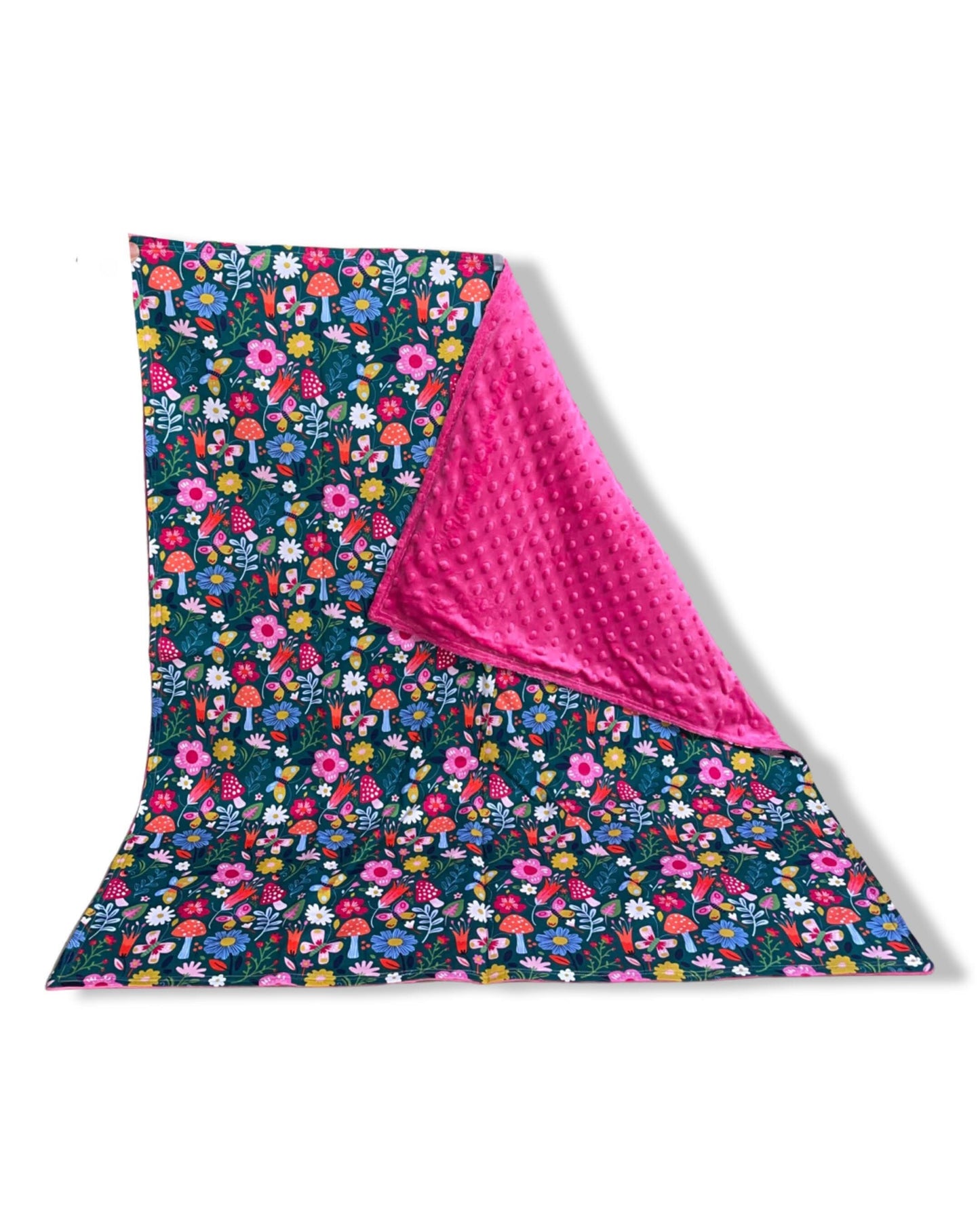 Flowers, Butterflies, & Mushrooms Baby Blanket
