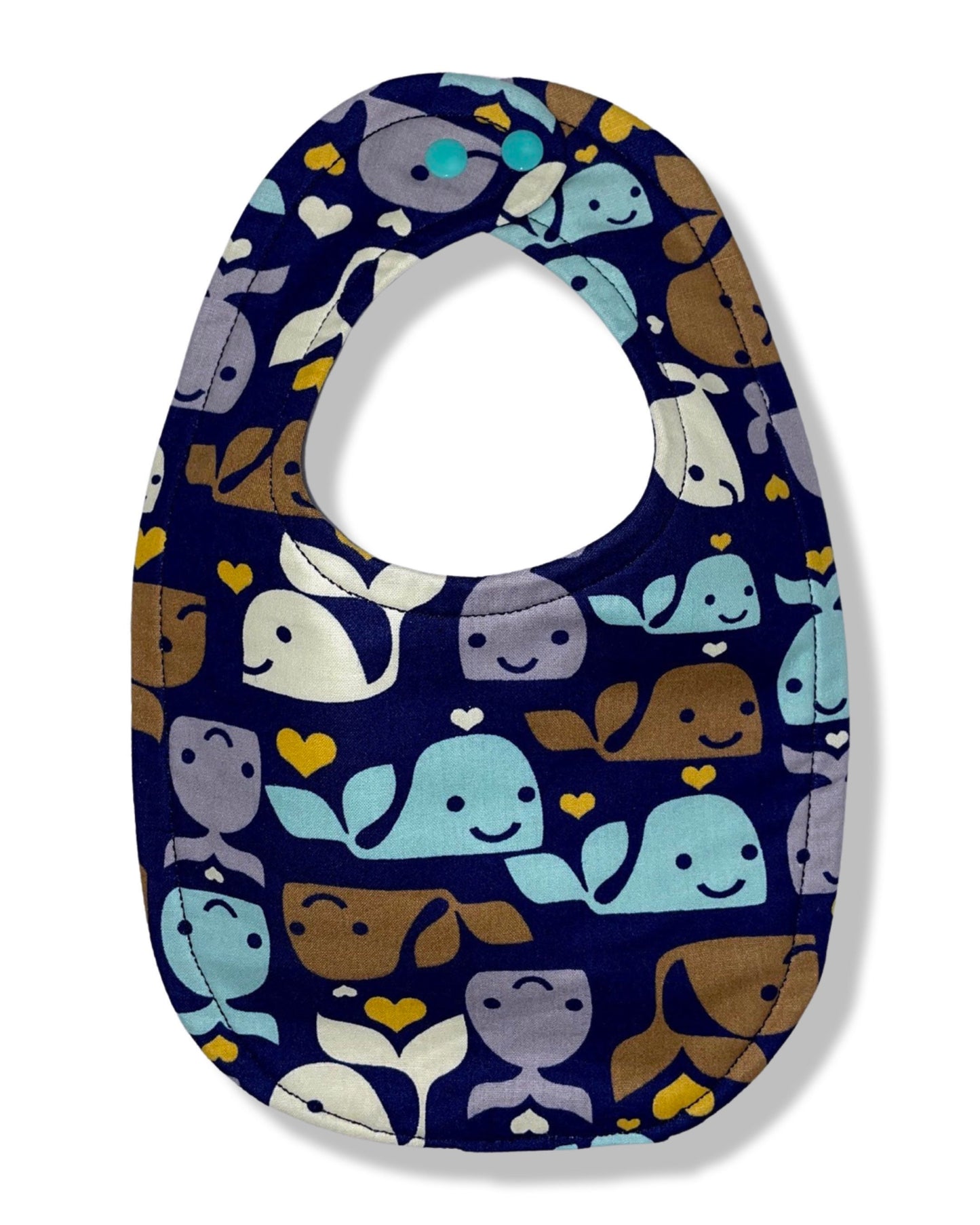 Nautical Whales Bib