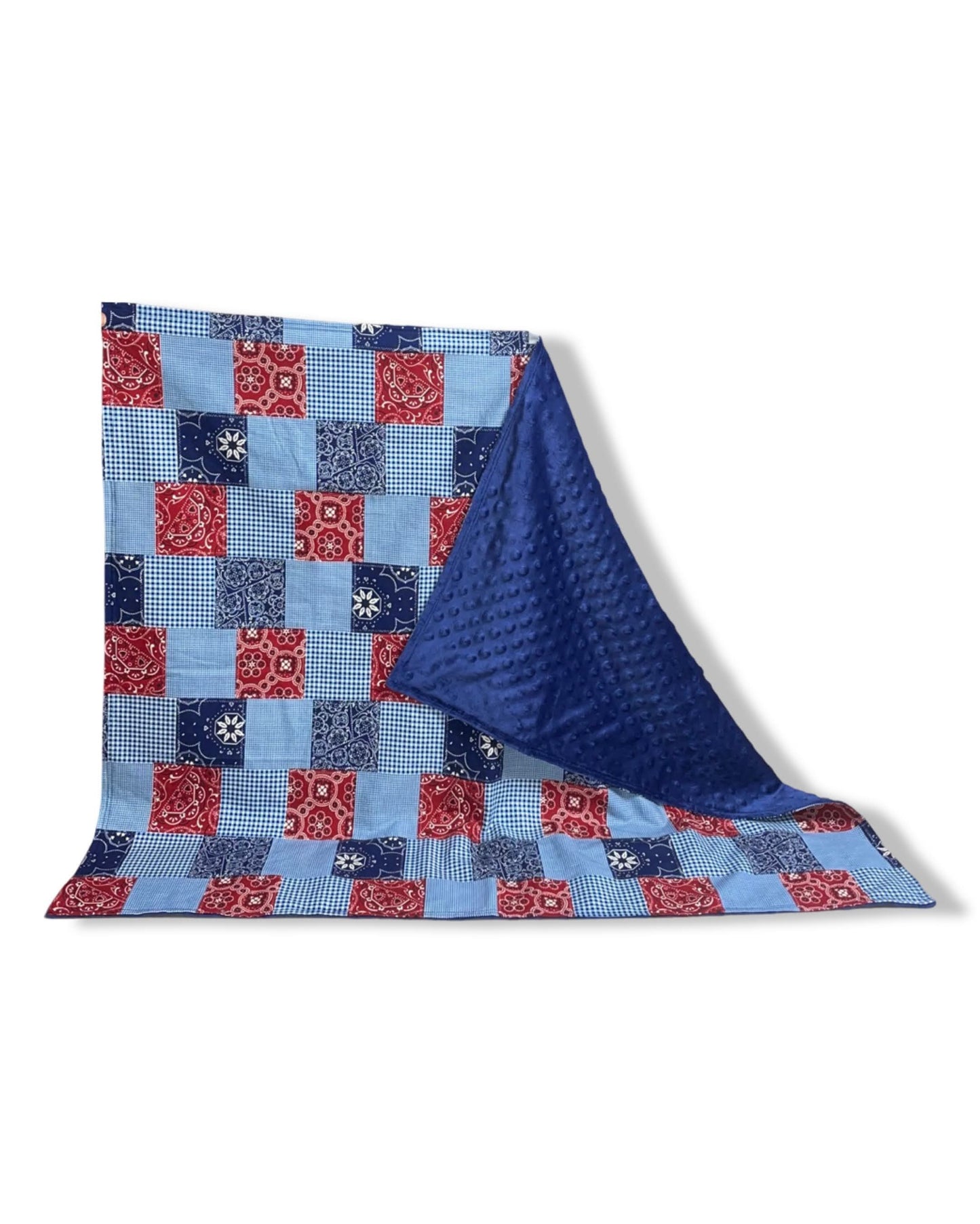 Blue & Red Rodeo Quilt Baby Blanket