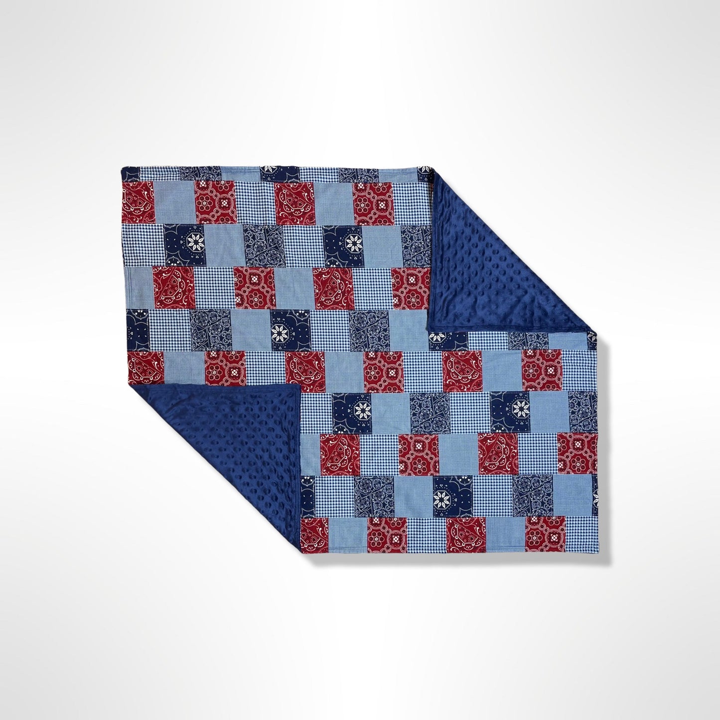 Blue & Red Rodeo Quilt Baby Blanket