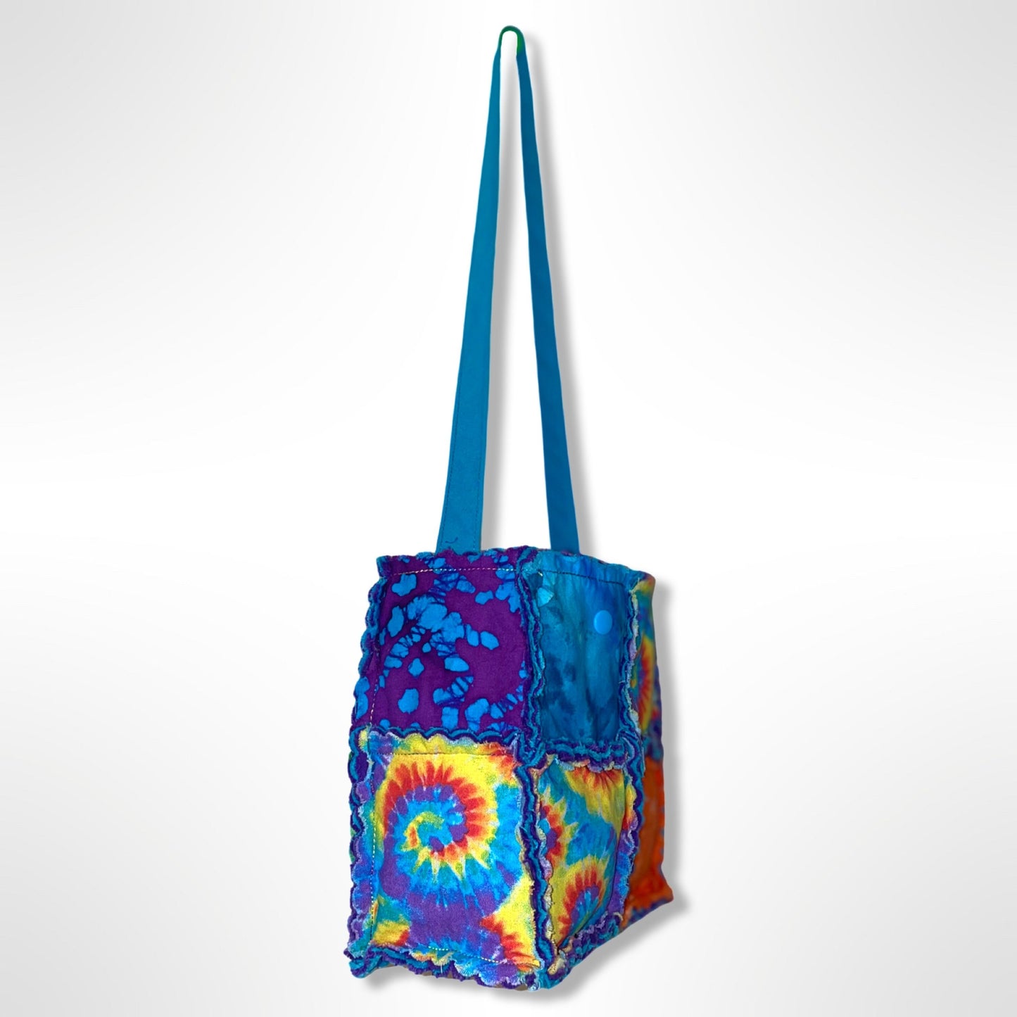 Rainbow Tie Dye Fluffy Rag Bag