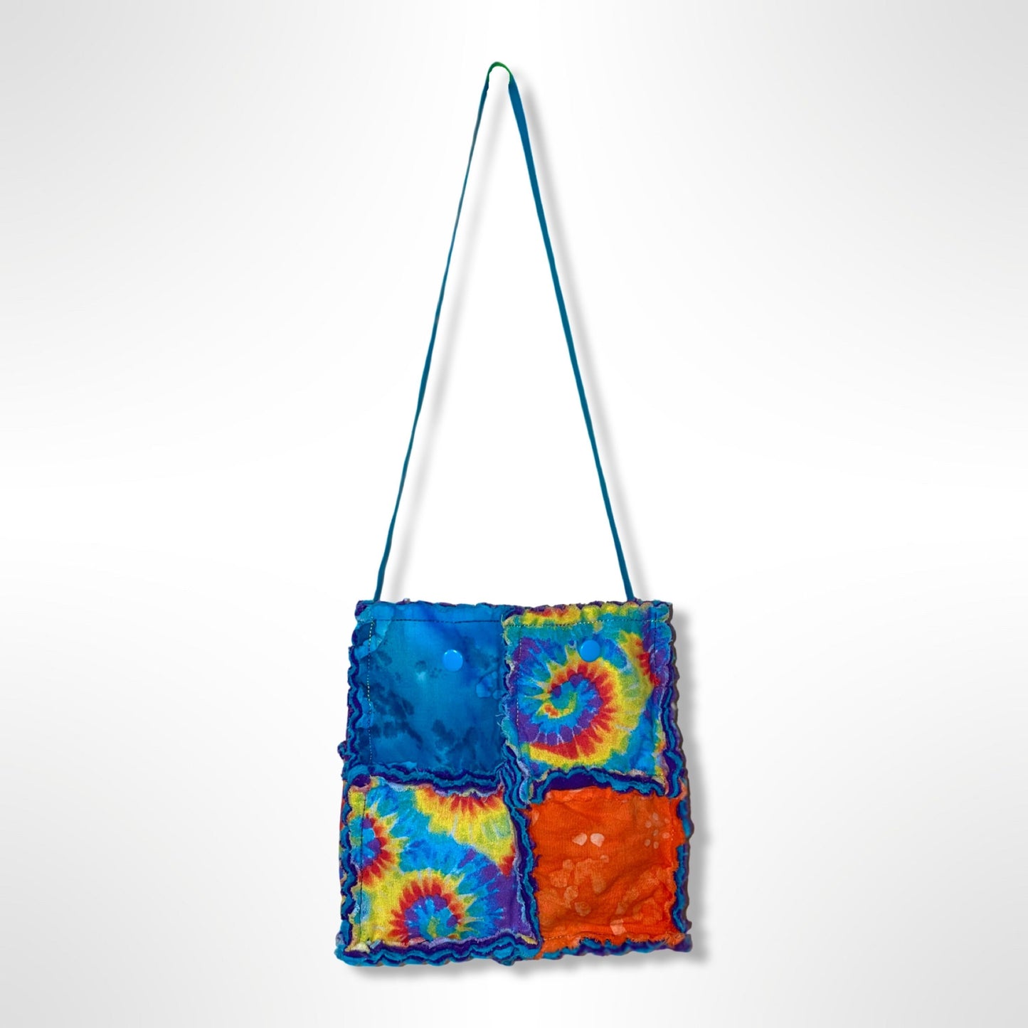 Rainbow Tie Dye Fluffy Rag Bag