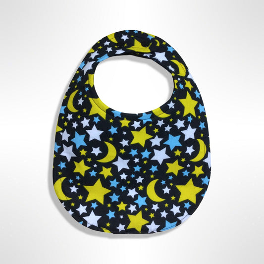 Celestial Moon and Stars Bib