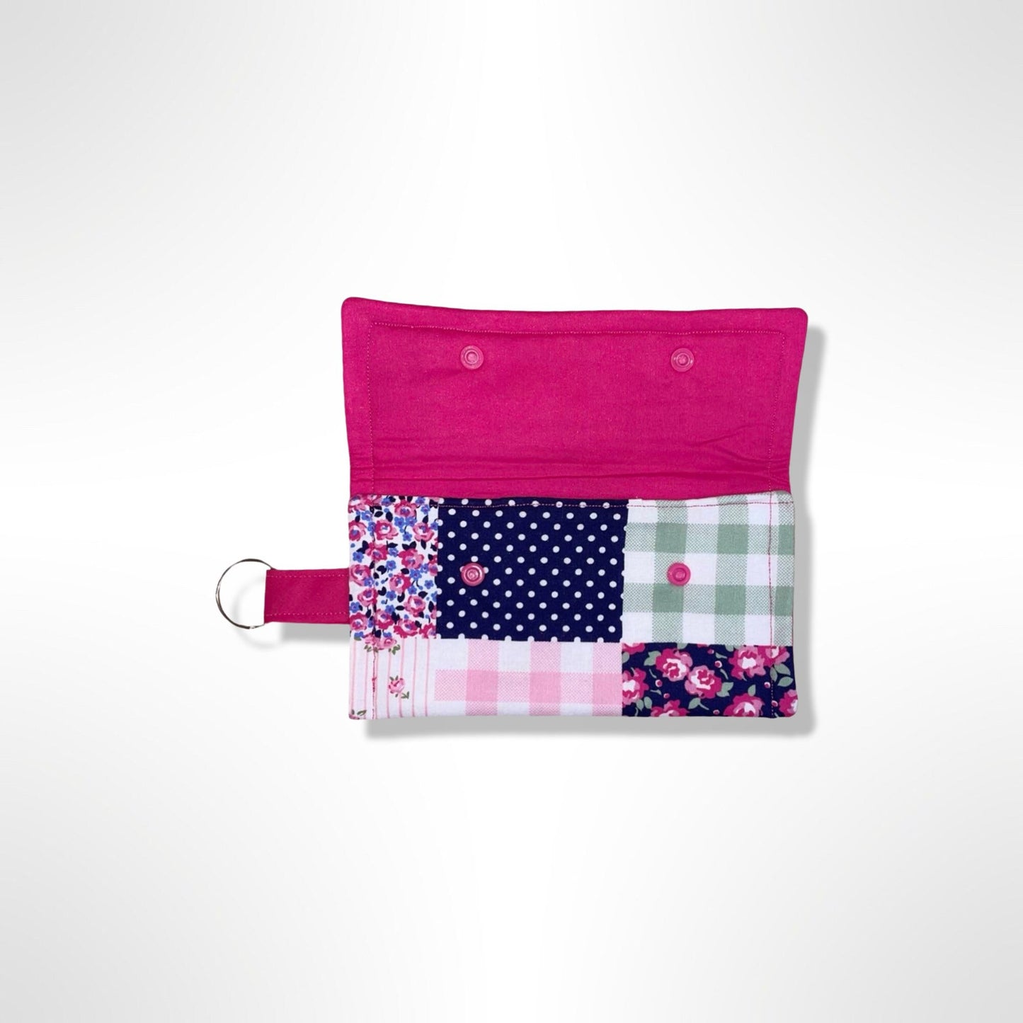 Pink and Navy Quilt Multifunctional Pouch