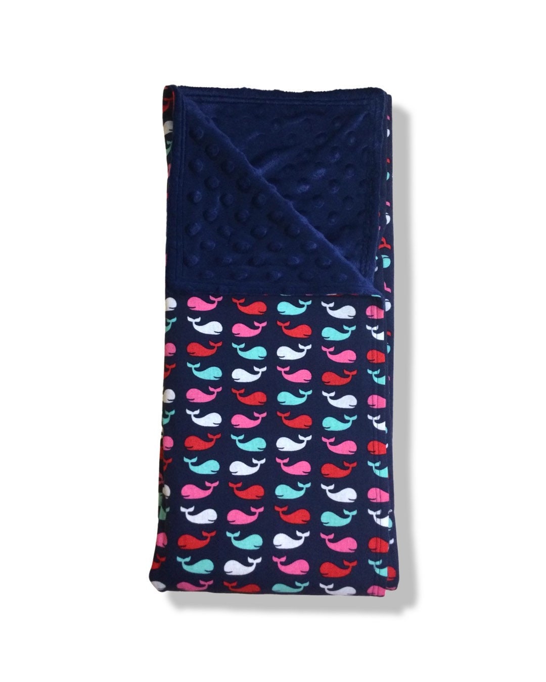 Whales Multicolor Baby Blanket