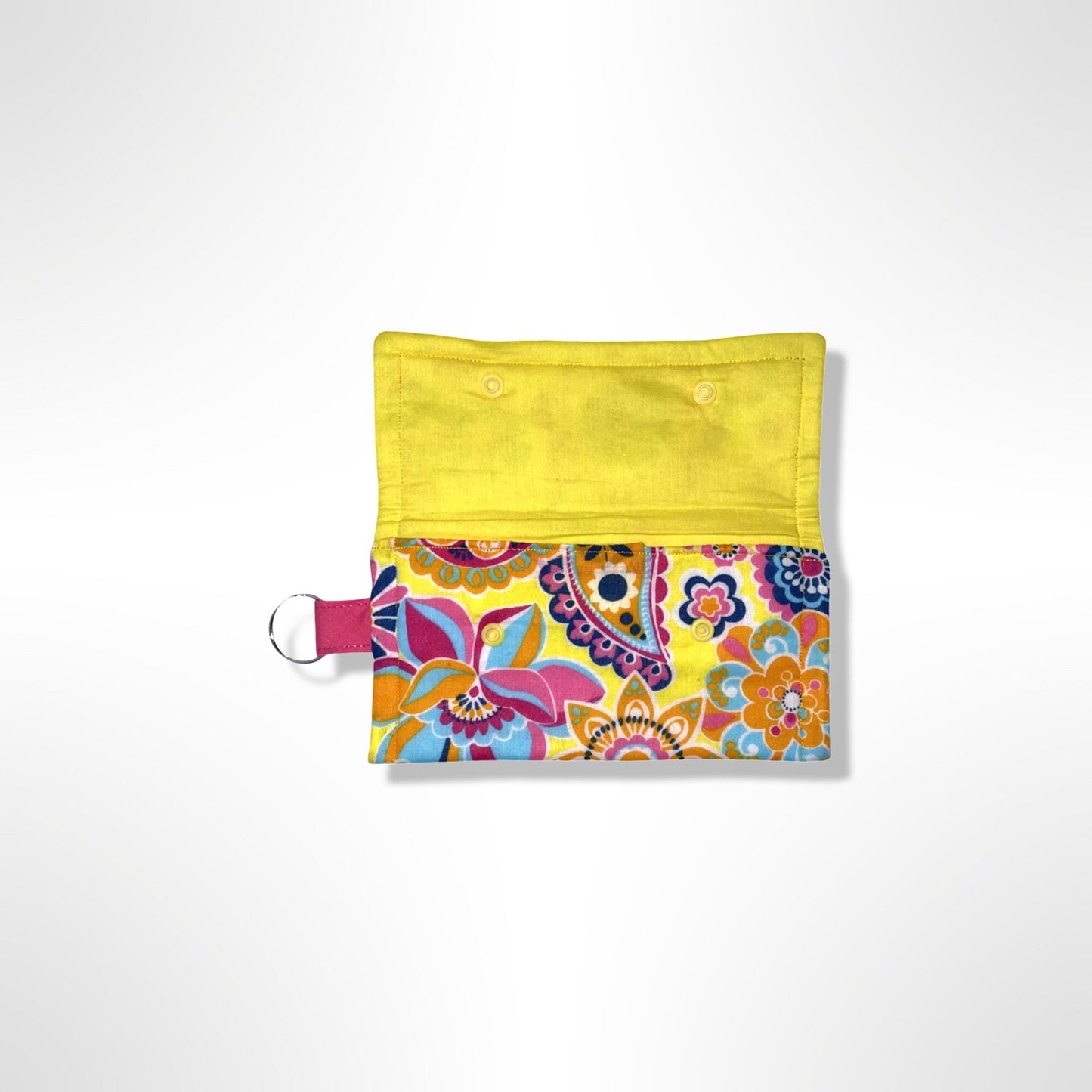 Pink and Yellow Flowers Multifunctional Pouch