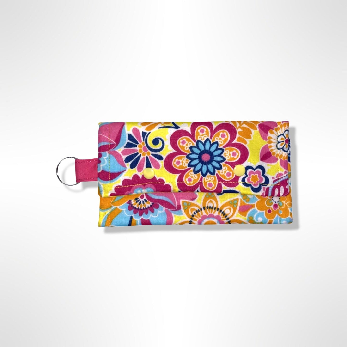 Pink and Yellow Flowers Multifunctional Pouch