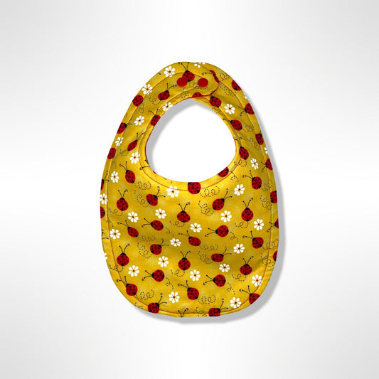 Ladybugs and Flowers Bib